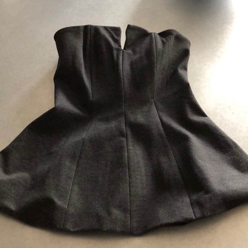 Akira Black Label Charcoal Peplum Corset